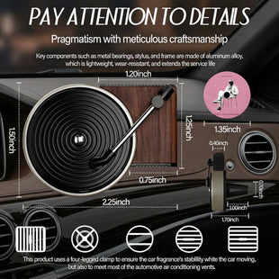 12PCS Customizable Car Air Freshener Vent Clip Pop Singer Album Cover Record Player Shape Music Lover Gifts. (Fashion)