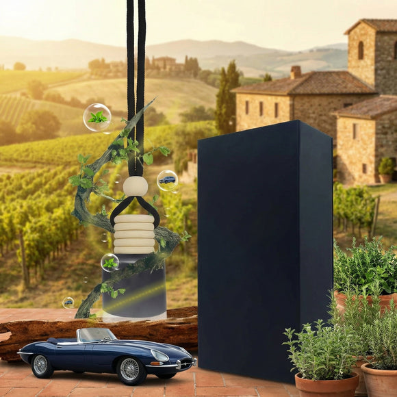 Car Air Fresheners for Men | 10ml Air Freshener | Strong Perfume Hanging Diffuser with Odour Eliminaor Technology | Car Accessories | Car Scents Air Fresheners by Ikeda (Square New Car)