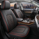 Leather Back Row Seat Covers Waterproof Rear Split Bench Car Seat Covers Vehicle Seat Cushion Cover Protector Universal Fit for Most Cars Sedan SUV Pickup Truck(Back Row/Black&Red)-3