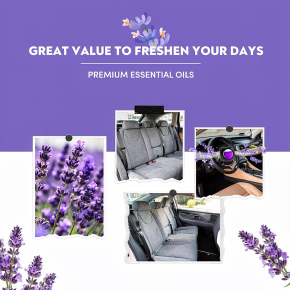 Car Air Freshener Vent Clips 8 Pack Provides Long-Lasting Scent Up to 240 Days Odor Eliminator (Lavender)