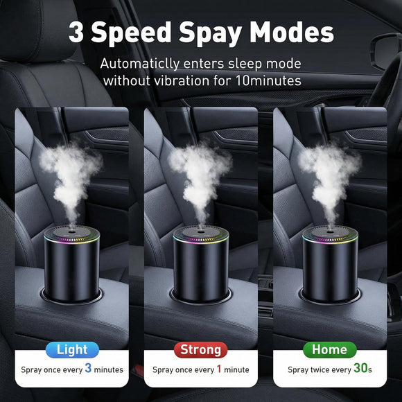 Smart Car Air Freshener Car Air Freshener Diffuser with Starry Sky Projection and 50ml Perfume Auto On/Off Intelligent 3 Mode Adjustable Rechargeable Aroma Diffuser Cologne
