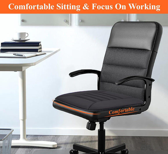 Car Seat Cushion with 1.2inch Comfort Memory Foam, Seat Cushion for Car and Office Chair (Black)