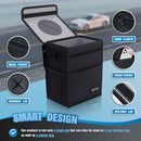 2 Gallon Black Leak-Proof Waterproof Car Trash Can with Lid-3