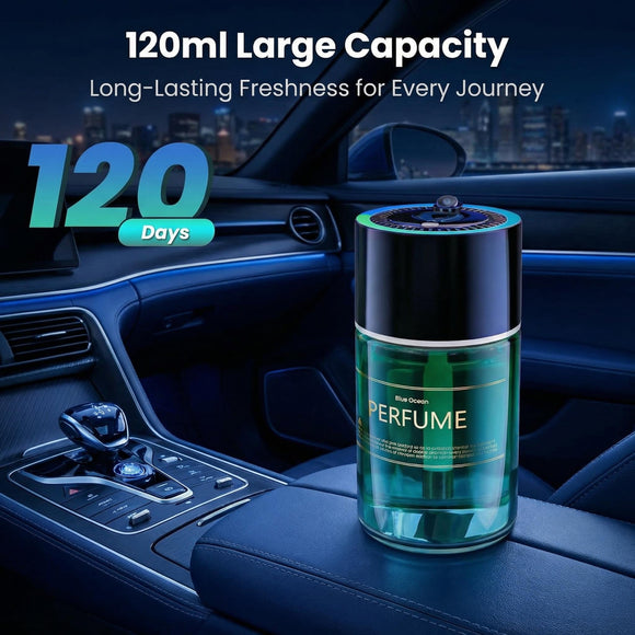 Car Air Freshener Car Diffuser with RGB Ambient Light & Starry Ceiling 4 Smart Scent Modes 120-Day Runtime Auto On/Off USB-C Rechargeable Cologne-Inspired Fragrance 120ML