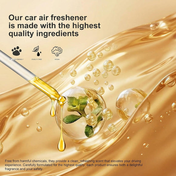 Car Air Freshener Hanging 2 Pcs All Season Zen Tea Scent Drift Car Air Freshener Wooden Fragrance Expanding Bottle Cap 10ml Per Bottle Used for Car Decoration and Fresh Air (All season Zen tea)