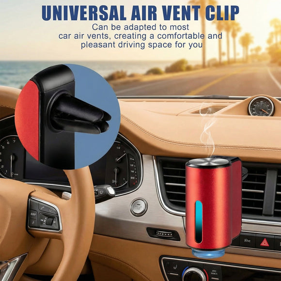 Car Aromatherapy/Fragrance car Air fresheners/Humidifier Essential Oil Diffuser for Vehicle (Red)