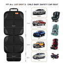 Car Seat Protector, 2Pack Seat Protector Protect Child Seats with Thickest Padding and Non-Slip Backing Mesh Pockets for Baby and Pet, Sedan SUV Truck (Black)-3
