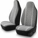 Baja Blanket Seat Covers Gray Diamond High Back Bucket Seat Covers - Jacquard Fabric Airbag Compatible Universal Fit for Cars Trucks SUVs and Vans-1