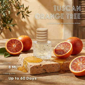 Veloz Hanging Car Air Freshener-Tuscan Orange Tree Scent Long Lasting Essential Oil Car Diffuser without Methyl Carbitol&Hexylene Glycol - 0