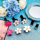 6 Pcs Daisy Flower Air Vent Clip Accessories Air Conditioning Outlet Clip Car Air Freshener Dashboard Accessories Charm Car Inter Decor(3 cm 3.3 cm Red Pink White)-2