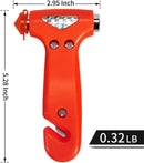 2-Pack Car Safety Hammer Seatbelt Cutter, Auto Emergency Escape Hammer with Window Glass Breaker and Seat Belt Cutter, Striking Red Escape Tool for Car Accidents-3