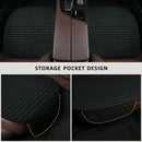 Black Back Seat Cover Rear Car Seat Cover for Cars Truck SUV Seat Covers with Storage Pocket Bottom Auto Seat Cushion Pad Mat for Most Vehicles-Black 1 Pcs-4