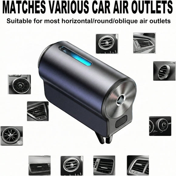 Smart Car Air Freshener Car Air Freshener Diffuser Rechargeable Cars Aroma Diffuser 3 Levels of Adjustable Intelligent Cars Diffuser with 3 Bottles of Cologne