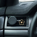 6 Pcs Daisy Flower Air Vent Clip Accessories Air Conditioning Outlet Clip Car Air Freshener Dashboard Accessories Charm Car Inter Decor(2.5 cm 3 cm 3.3 cm Black)-4