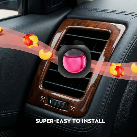 Car Air Freshener Vent Clips 8PK 6 Peach 2 New Car Scent Fresheners for Men Women Up to 240 Days Long Lasting Air Freshener Odor Eliminator