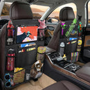Car Backseat Organizer with 10 Table Holder 9 Storage Pockets Seat Back Protectors Kick Mats for Kids Toddlers Travel Accessories 2 Pack-4
