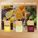 Car Air Freshener Hanging - 3-Pack Citrus Collection Car fresheners long lasting Car Air Freshener for Women and Men Premium Car Aromatherapy Essential Oil Diffuser Gift Set-3