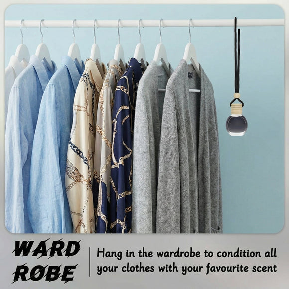 Car Air Fresheners | 10ml Air Freshener | Strong Perfume Hanging Diffuser with Odour Eliminaor Technology | Car Accessories for Men | Car Scents Air Fresheners by Ikeda (Oval New Car)