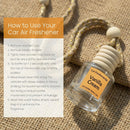 Hanging Car Air Freshener Long Lasting Essential Oil Diffuser Non-Toxic Vanilla Cream Scent Cute Car Fresheners for Women 2 Pack Made in USA-2