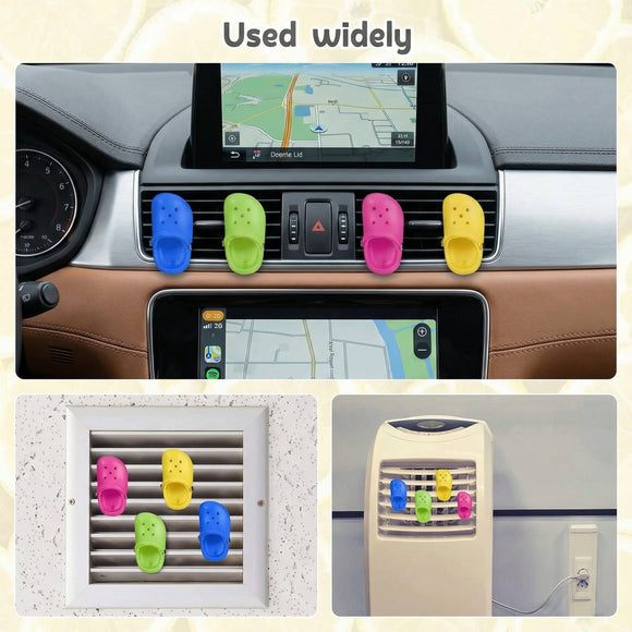 4 Pack Cute Shoe Air Vent Clips with 4PCS Refills Solid Car Air Freshener Air Conditioning Outlet Clips Car Dashboard Perfume Clip Car Interior Decor Accessories for Men/Women for Friend