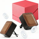 Premium Quality Car Air Freshener Leather and Metal Design Scent Vent Clip Diffuser New Natural Fragrance Diffuser for Car with 3 Refill Scented Discs and Gift Box(Truffle Brown)-1