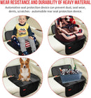 Car Seat Protector - Seat Protection Mat - Thick Padding - Durable, Waterproof Fabric, Leather Reinforced Corners & 3 Pockets for Handy Storage Black-3