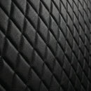 Faux Leather Back Seat Cover Universal Quilting Waterproof Bench Rear Seat Cover Universal car seat Cover Fit 95% Automotive Interior Covers for Sedans SUVs Vans Small Trucks All Black-2