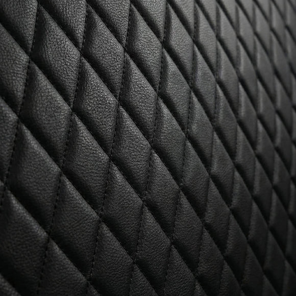 Faux Leather Back Seat Cover Universal Quilting Waterproof Bench Rear Seat Cover Universal car seat Cover Fit 95% Automotive Interior Covers for Sedans SUVs Vans Small Trucks All Black