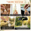 2 Sets Hanging Car Air Freshener and Essential Oil Diffuser Car Air Freshener Daisy Essential Oil Diffuser Long Lasting Automobile Aromatherapy (White Pistachio & Salted Caramel)-6