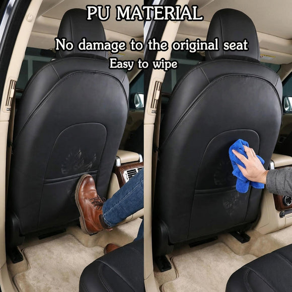 for Tesla Accessories Seat Back Kick Protectors for Kids Kick Mats Leather Back Seat Cover Protect from Mud Stains Scratches Fit for Model Y X S 3 (2PCS)