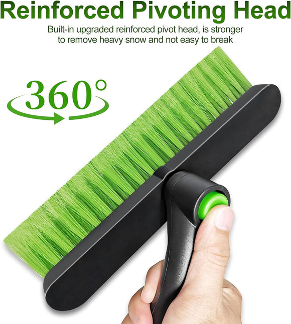 Ice Scraper with Snow Brush for Car Windshield, Upgraded Extendable Snow Brush with Foam Grip for Truck SUV Vehicle Windows