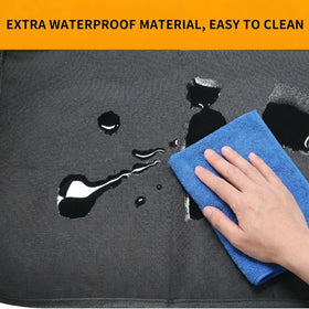 2 Pack Kick Mat Backseat Protector Back Seat Cover for Kids Car Seat Back Protectors with 2 Pocket Storage Organizer for Car SUV Minivan or Truck Seats (Black) - 0