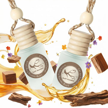 Veloz Hanging Car Air Freshener-Soft Sandal Scent Long Lasting Essential Oil Car Diffuser without Methyl Carbitol&Hexylene Glycol