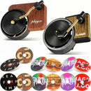 14 Pieces Car Air Freshener Record Player Air Fragrance Diffusers Clips Retro Style Included 2pcs Record Player Car Vent Clip 12 Pieces Aromatherapy Tablets Aromatherapy Replacement Pads-1