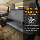 Bench Seat Cover Fits All Full-Size Silverado F-150 Ram Sierra Titan Tundra Pickup Trucks; Folding Bench or Standard Bench Seats; Premium Faux Leather Black (1370036LT)-6
