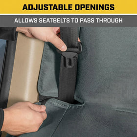 Flexfit Gray Rear Seat Cover for Car SUV & Truck - Durable Canvas Material Back Car Seat Covers 60/40 Split Bench Protector - Back Seat Cover & Back Seat Protector Interior Accessories - 0