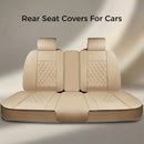 Beige Back Seat Cover Adjustable Leather Rear Seat Cover Car Back Seat Cover with Breathable Non-Slip Universal Fit for Most Cars Sedan SUV Pickup Truck (Back Row/Beige)-8