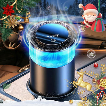 Hitolza Smart Car Air Fresheners Ambient Light & Mist Fragrance Auto On/Off Car Air Freshener Diffuser Adjustable Intensity Lasts 6 Months Built-in Battery Premium Scents Refill X2 - Mystic Ice