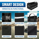 Car Trunk Organizer with Lid, Collapsible Car Trunk Storage Organizer, Car Organizer and Storage for SUV, Truck, Sedan (2C, Black)-3