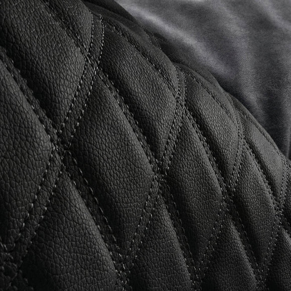 Car Seat Cushion Rear Set Black Faux Leather Automotive Seat Cushions - Universal Fit Rear Car Seat Cushions With Non-slip Silicone Backing for SUV Sedan Van Black - Rear Set
