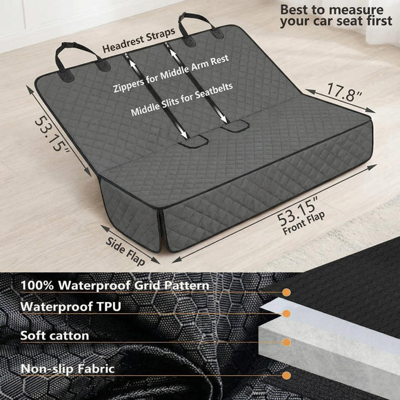 2024 Upgraded for Tesla Dog Car Seat Cover Protector Rear Seat Covers for Back Seat Wear-Resistant Kick Seatback Mats for Tesla Model Y/3 Accessories