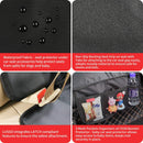 Car Seat Protector - Seat Protection Mat - Thick Padding - Durable, Waterproof Fabric, Leather Reinforced Corners & 3 Pockets for Handy Storage Black-4