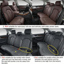 Pu Leather Car Seat Bottom Covers Protectors Include 1 Pair Front Driver Seat Pad Mat and 1 Rear Bench Cover Universal Fit 90% Vehicles Black-3