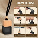 Car Air Freshener Hanging 3 Pack Wood Car Freshener - Sandalwood & Teakwood & Cologne Scents Car Fresheners Long Lasting Up to 60 Days Car Air Freshener Men 0.27 FL OZ/8ML-4