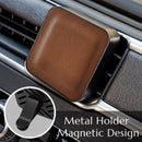 Premium Quality Car Air Freshener Leather and Metal Design Scent Vent Clip Diffuser New Natural Fragrance Diffuser for Car with 3 Refill Scented Discs and Gift Box(Truffle Brown)-5