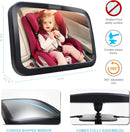 Baby Car Mirror, Safety Car Seat Mirror for Rear Facing Infant with Wide Crystal Clear View, Shatterproof, 360° Rotation-4