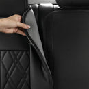 Leather Back Row Seat Covers Waterproof Rear Split Bench Car Seat Covers Vehicle Seat Cushion Cover Protector Universal Fit for Most Cars Sedan SUV Pickup Truck(Back Row/Black)-7