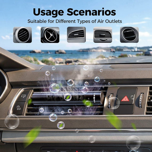 2pcs Car Perfume Diffuser With 12 Odorless Refill Sticks Essential Oil Car Diffuser Suitablefor:Car Bathroom OfficeScenario Cloakroom Bedrooms Birthday(Black)