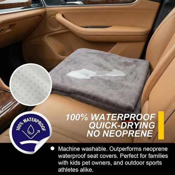 Back Seat Cover for Car Trucks Van SUV Waterproof Rear Bench Towel Seat Covers for Dogs and Kids Automotive Backseat Protector (Grey)