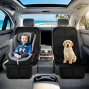 Car Seat Protector Large Auto Protector for Child Seats with Thickest Padding and Non-Slip Backing Mesh Pockets for SUV Sedan Truck Leather and Fabric - Black-3